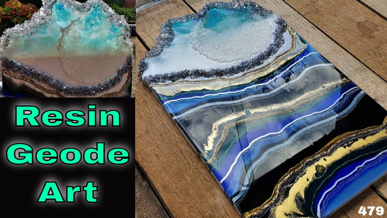 Classic Resin Geode Art with Magical Transparent Edge