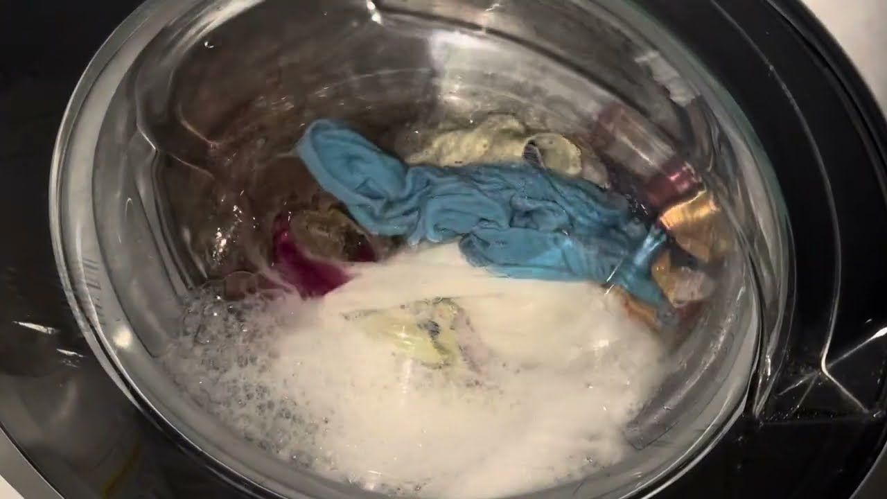 90 Grad waschen 🌡️ Bad-& Geschirrtücher und Bettdecke waschen 🧼 mit Pulver und Lenor sensitiv 💦🫧🤍