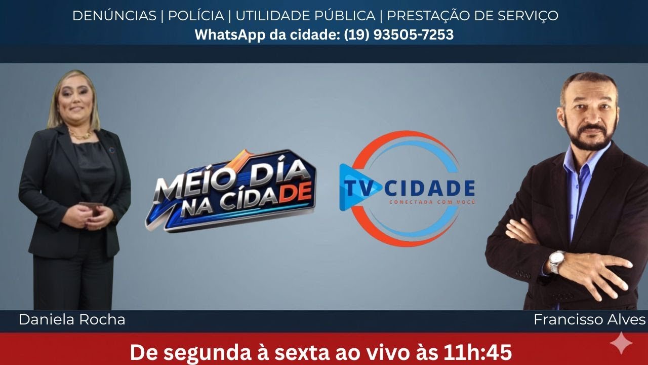 AO VIVO MEIO DIA NA CIDADE REPORTER NAS RUAS, DENÚNCIAS, POLÍCIA, POLÍTICA E PRESTAÇÃO DE SERVIÇOS.