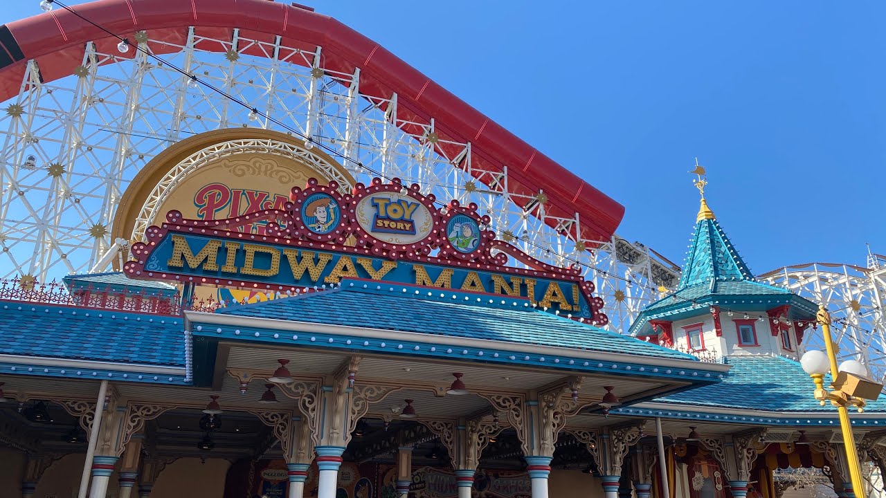 Toy Story Midway Mania! Disney California Adventure Park Pixar Pier 2021