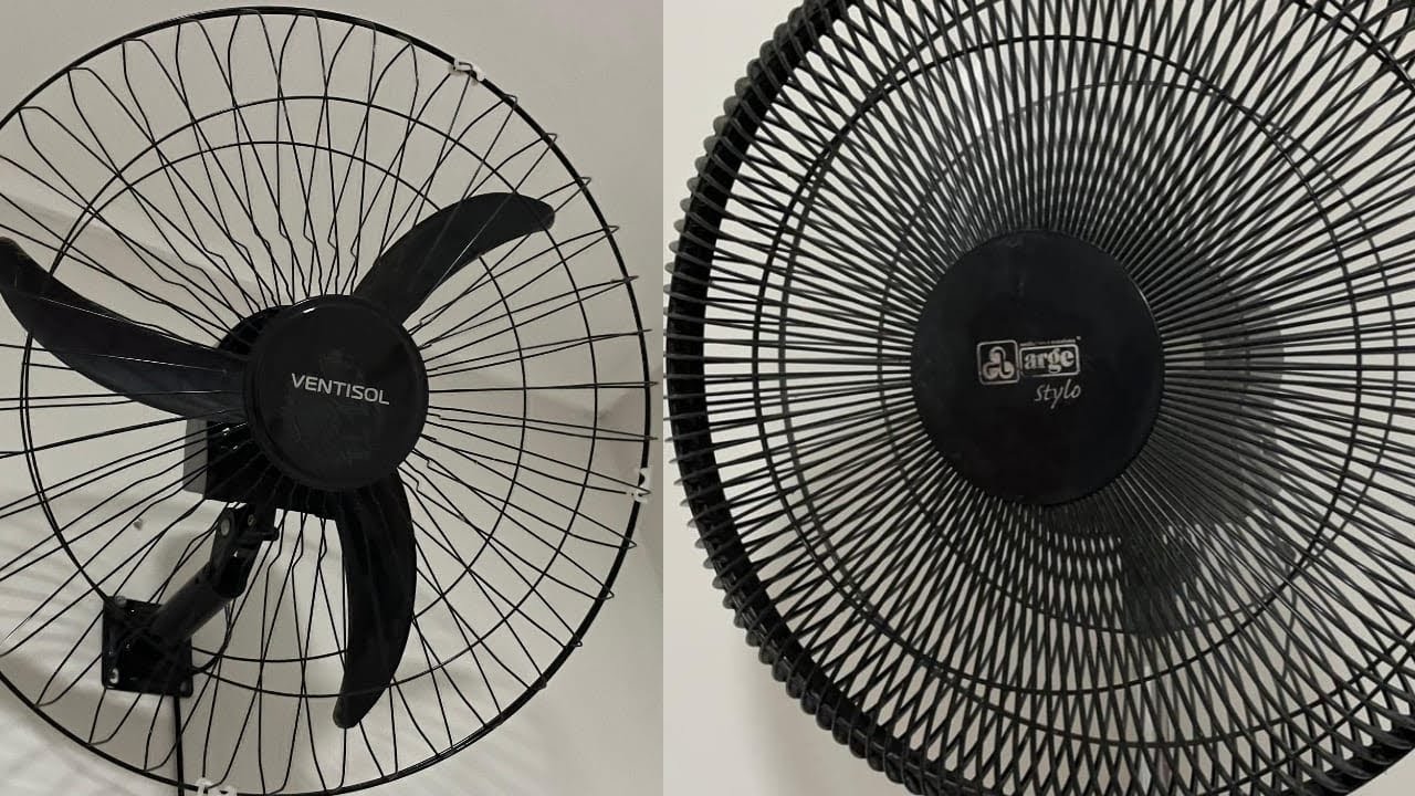 Ventilador de Parede Arge stylo 50Cm e Ventisol Mx Vop 60Cm - Preto - 140/200W.