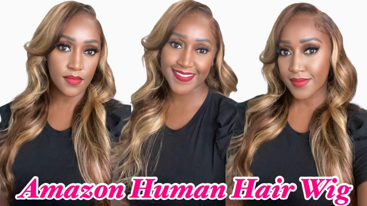 13x6 Highlighted Ombre Honey Blonde Body Wave HD Lace Frontal Wig - @amazon