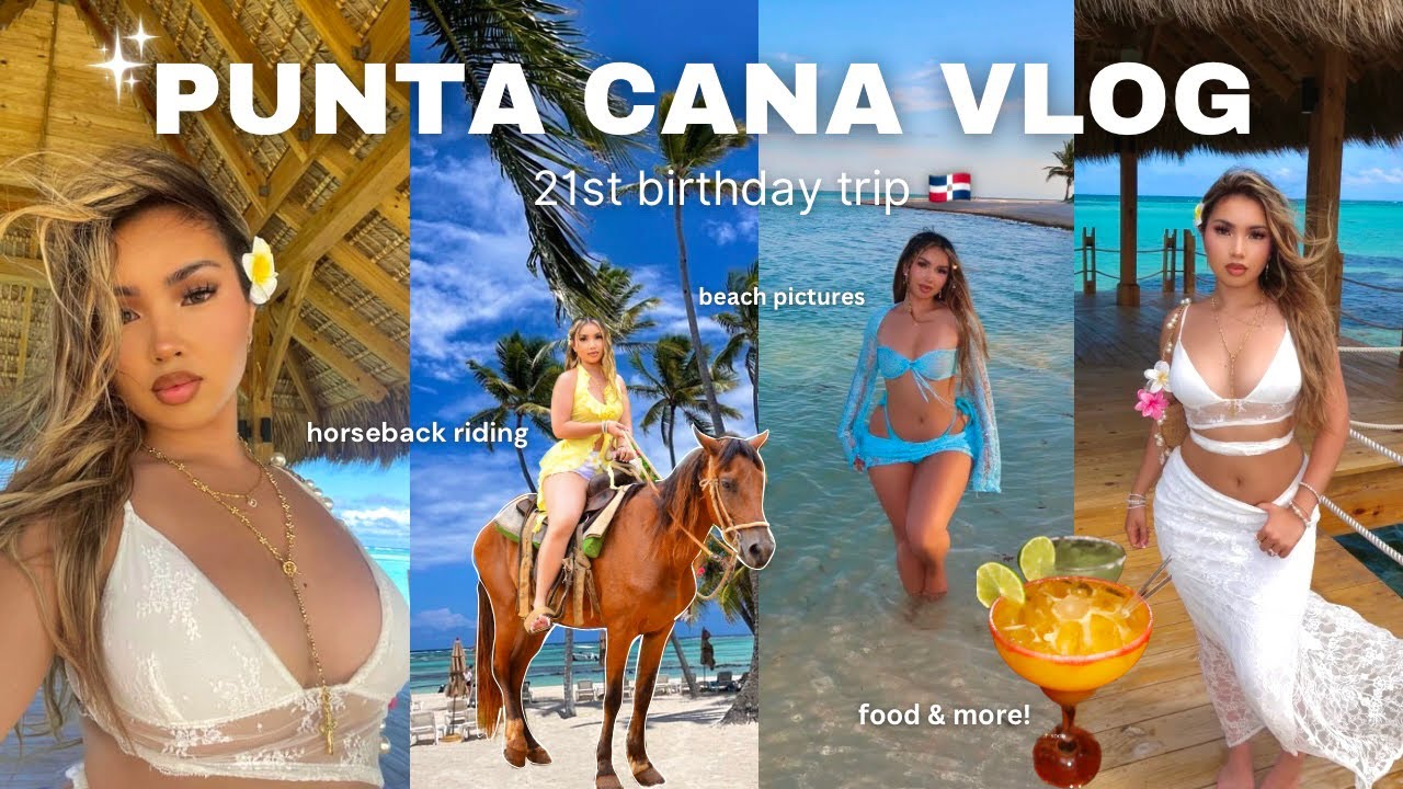 PUNTA CANA VLOG: 21st Birthday Trip, horseback riding, ATVs, Monkeyland, Eating out.. 🩵