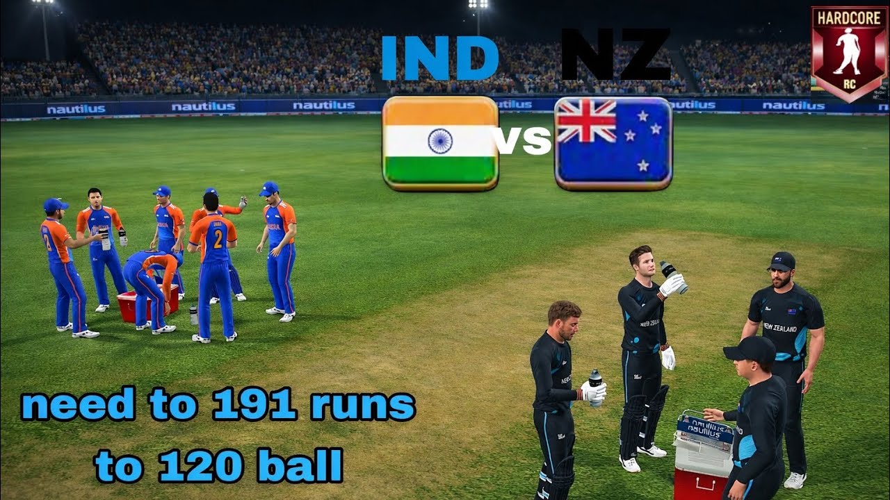 IND VS NZ  FIRST T20I ||  4K REALISTIC GAMEPLAY HARDCORE ||  REAL CRICKET ™  ||  PLAYWITHHITTESH 