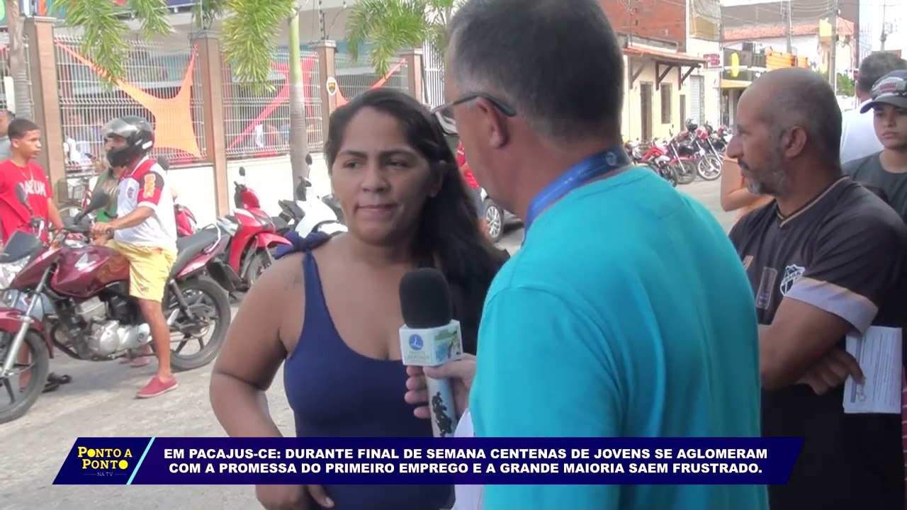 EM PACAJUS CE DURANTE FINAL DE SEMANA CENTENAS DE JOVENS SE AGLOMERAM EM BUSCA DE EMPREGO