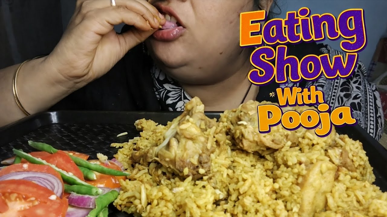 😋 Eating Tasty 🍗Chicken Biryani ll Eating Show With Pooja