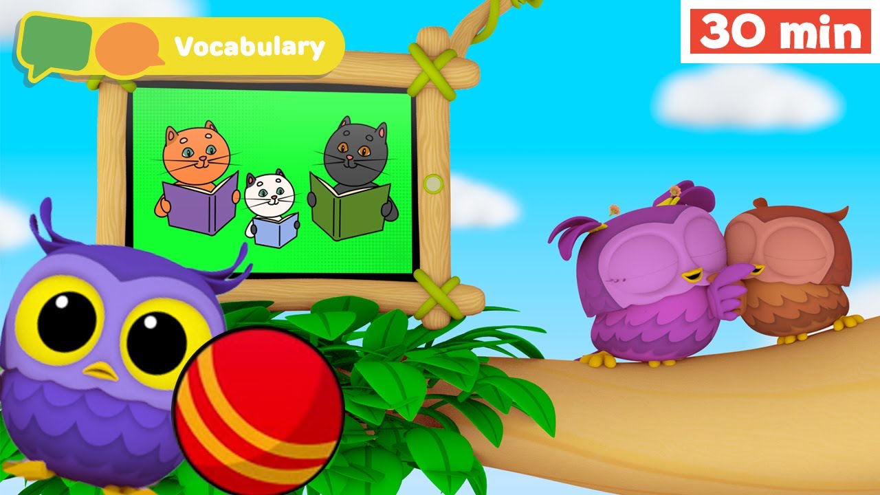 Hoot, Scoot & What | Learn Vocabulary for Kids | First Words | Ball | Book & More | First University