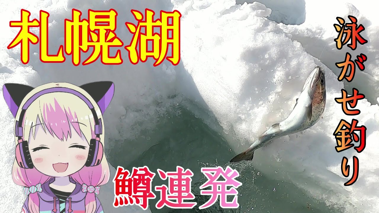 【ワカサギ釣り】札幌湖で氷上釣り！泳がせ仕掛けでサクラマスが連発でした！