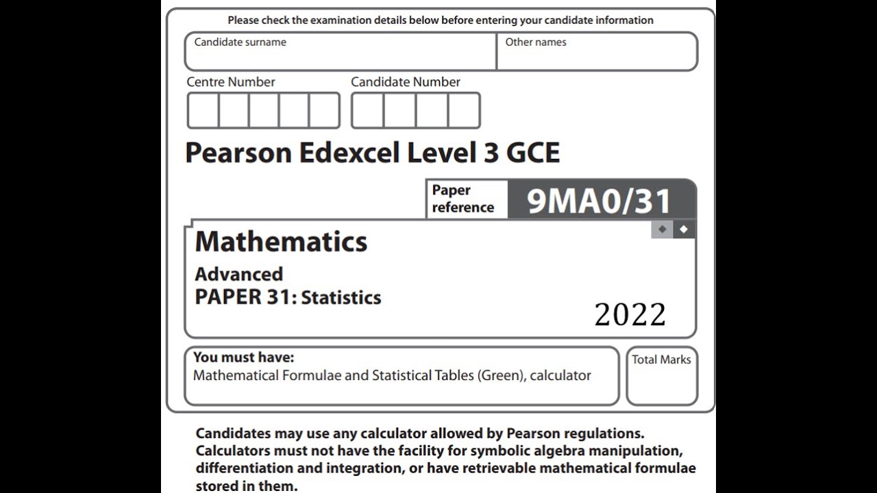 Man who despises A level Stats does the 2022 paper because people asked