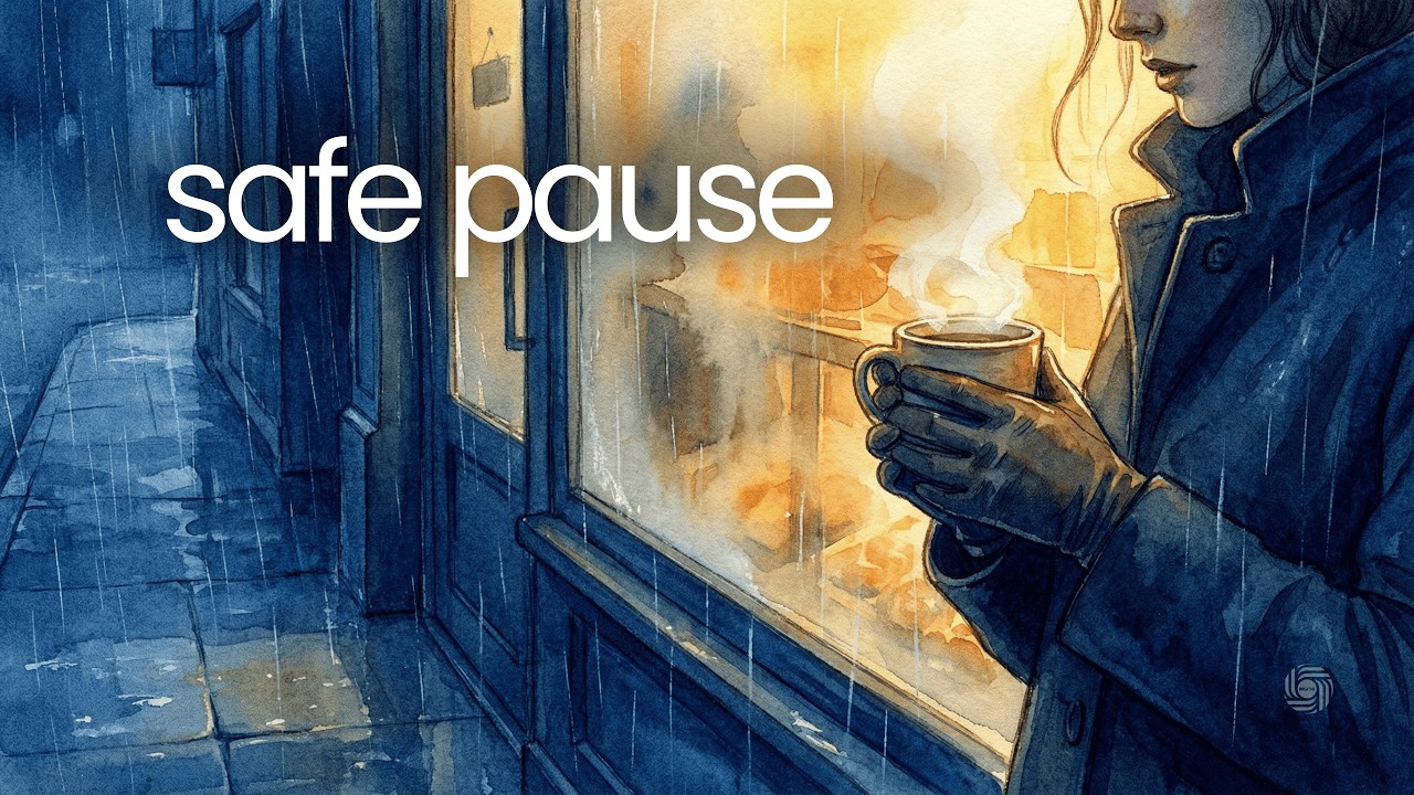 A Safe Pause 🌧️ | City Rain + Soft Piano for Anxiety Relief & Sleep | 2 Hours