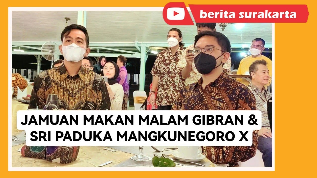 Gibran & Sri Paduka Mangkunegoro X Gelar Jamuan Makan Malam Untuk IINTOA Table Top Joglosemar 2022