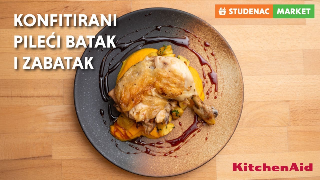 Chef Melkior Bašić x KitchenAid: Konfitirana piletina s aromatiziranim krumpirom i pireom od mrkve