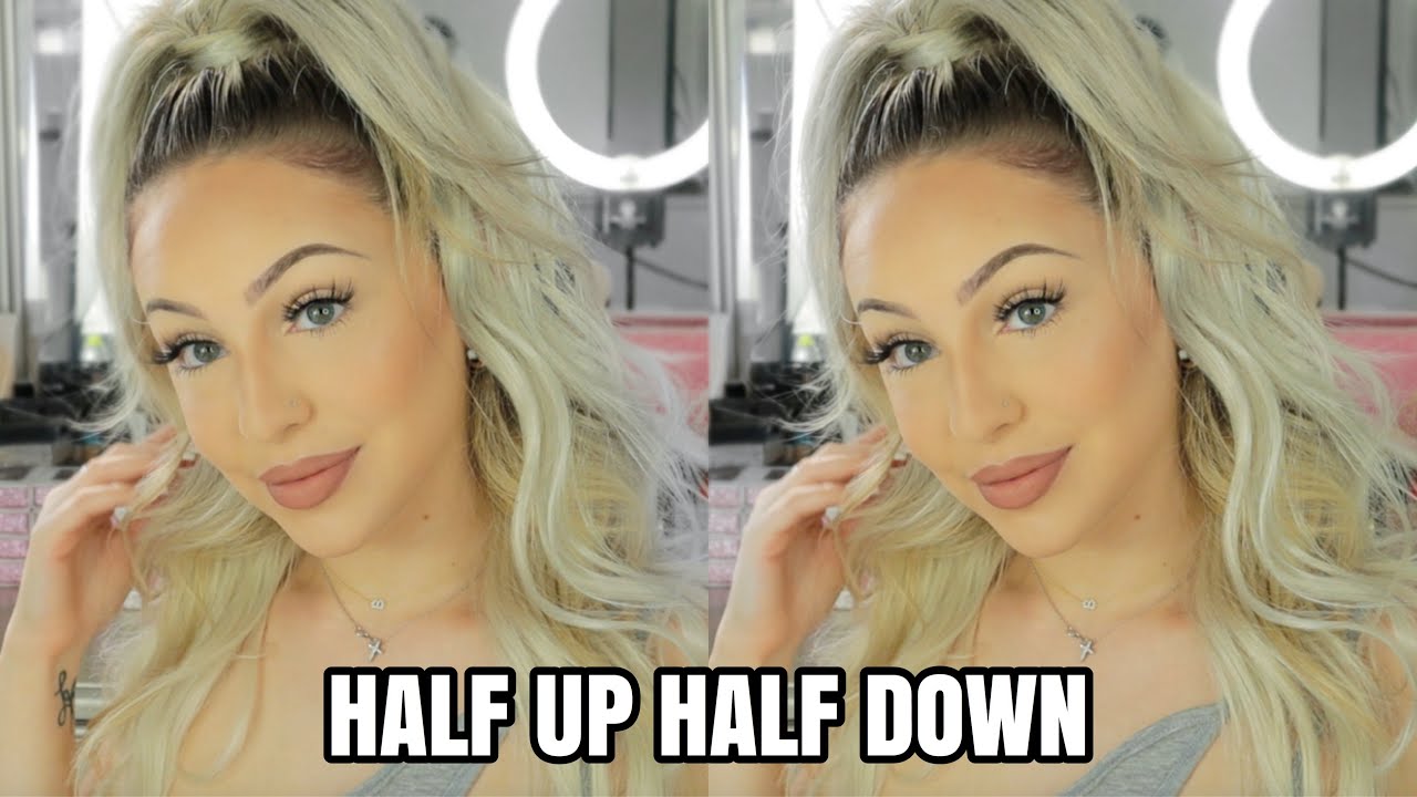 HALF UP HALF DOWN PONY WITH HAIR EXTENSIONS | Briana Paulina