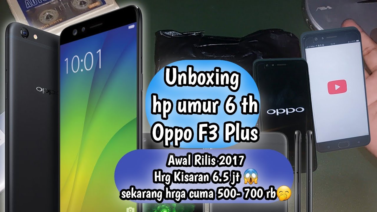 unboxing oppo f3 plus cuma 500 rb😱