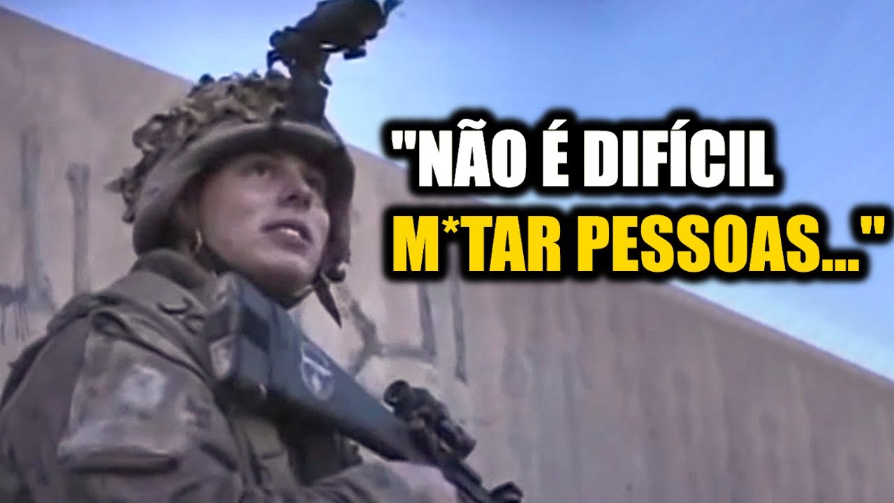 Fuzileiro americano dá entrevista durante TIROTEIO! Iraque / 2004
