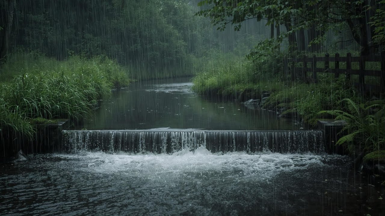 Rain on a Little River 🌧️  Sleep, Relax, Meditation & ASMR #2