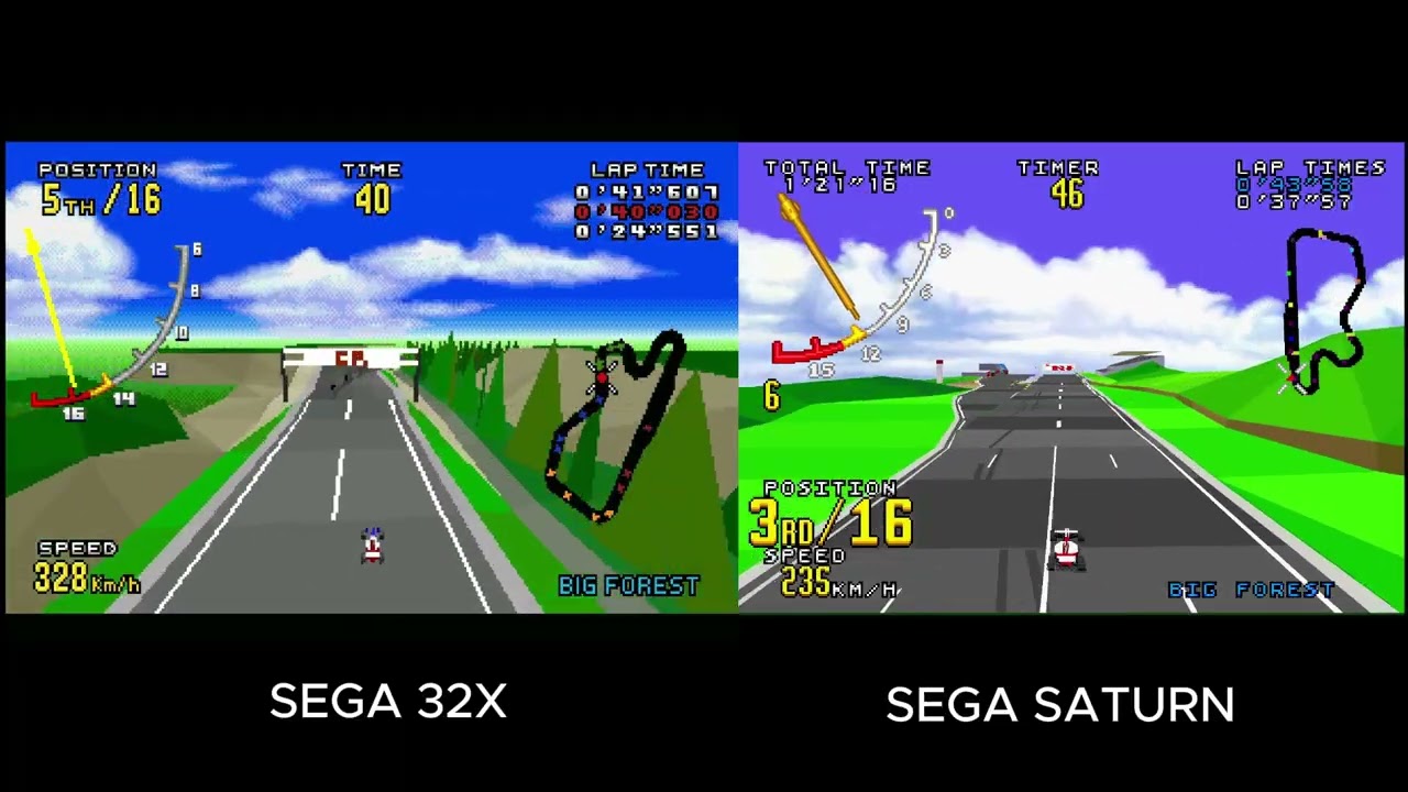 VIRTUA RACING SEGA SATURN VS SEGA 32X