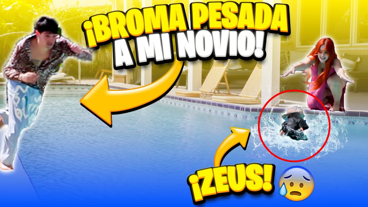 SE CAE ZEUS A LA PISCINA 😰 Broma pesada a mi novio