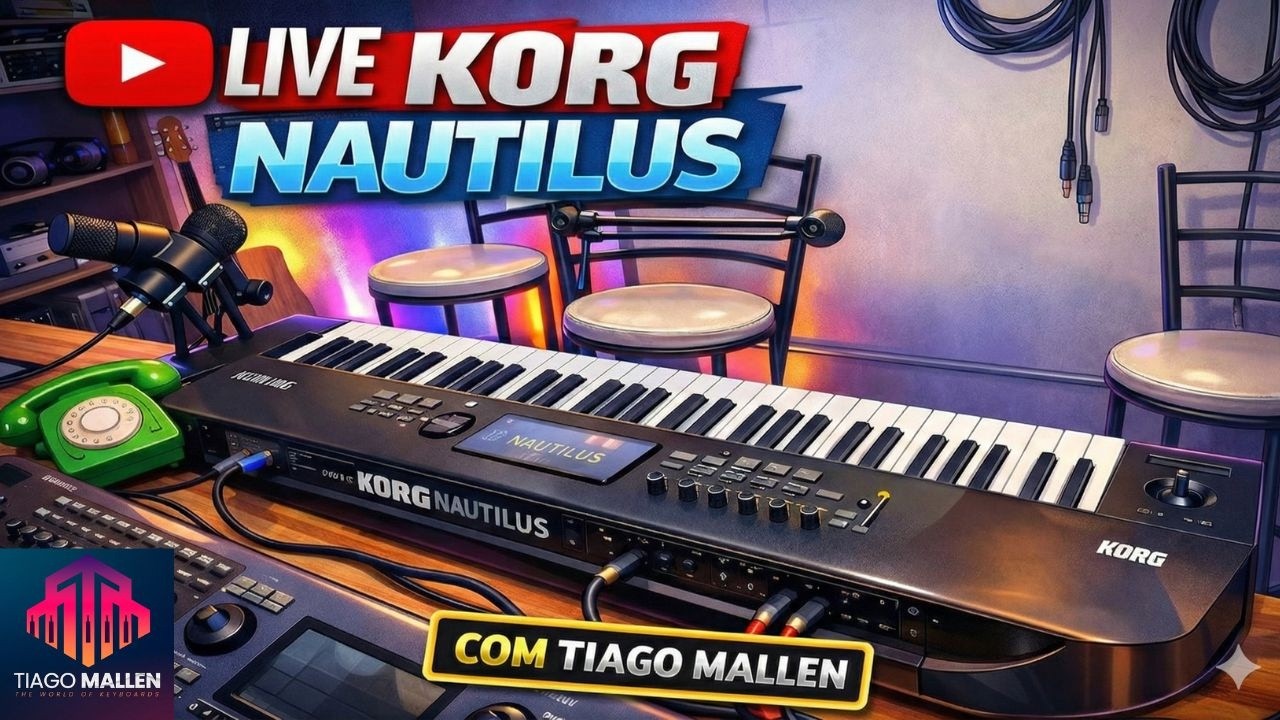 Live KORG NAUTILUS -  By Tiago mallen - link dos sorteios abaixo do video.