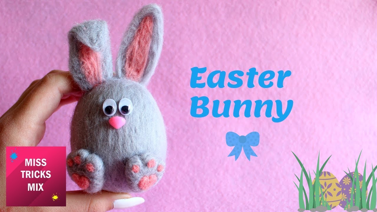 Needle Felting Easter Bunny DIY Tutorial | Easter Crafts.