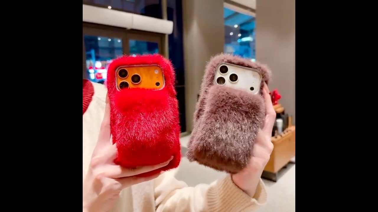 Fluffy Phone Case Winter Warm TPU Cover Wholesale For iPhone 17 Pro, Pro Max
