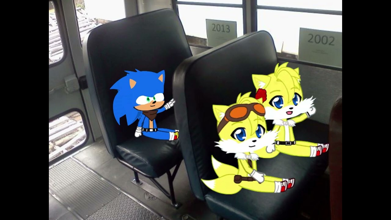Boom Tails, Modern Tails and Boom Sonic sitting on the school bus (Pic)