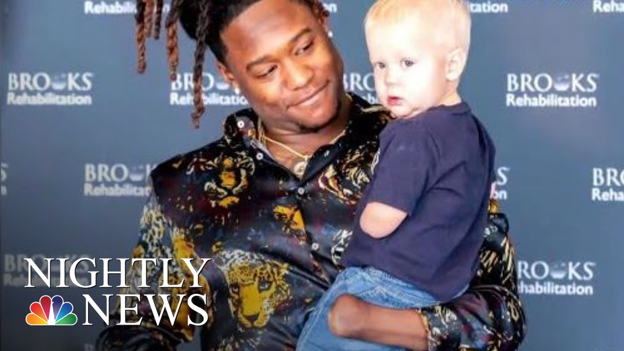 One-Handed NFL Player&rsquo;s Sweet Moment With Young Fan Missing Part Of Arm | NBC Nightly News