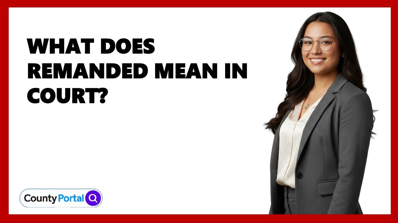 What Does Remanded Mean In Court?