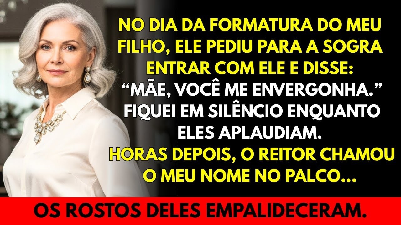 Meu filho disse_“Mãe, você me envergonha!” e pediu para sogra entrar com ele na formatura!Até que