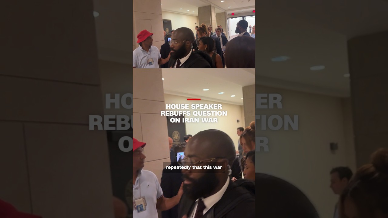 House Speaker rebuffs question on Iran war