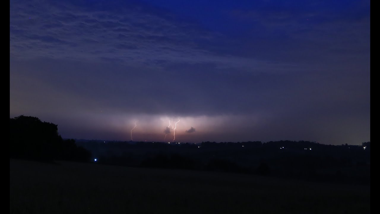Thunderstorms Over Kent, UK - Time-Lapse - 18/07/14