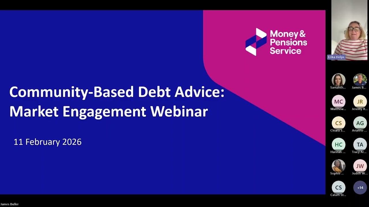 Community-based debt advice: Market engagement webinar