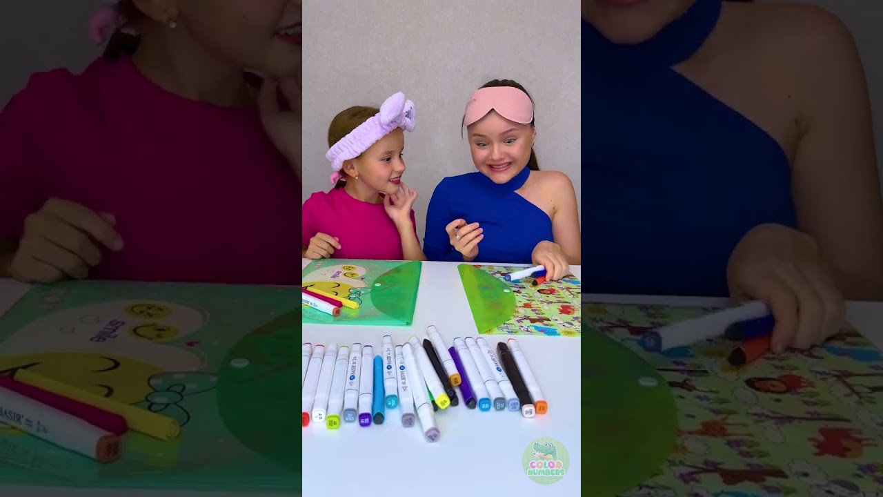 🖍️ Sisters Do a Fun Drawing Challenge 🎲 Who Will Win? 😆