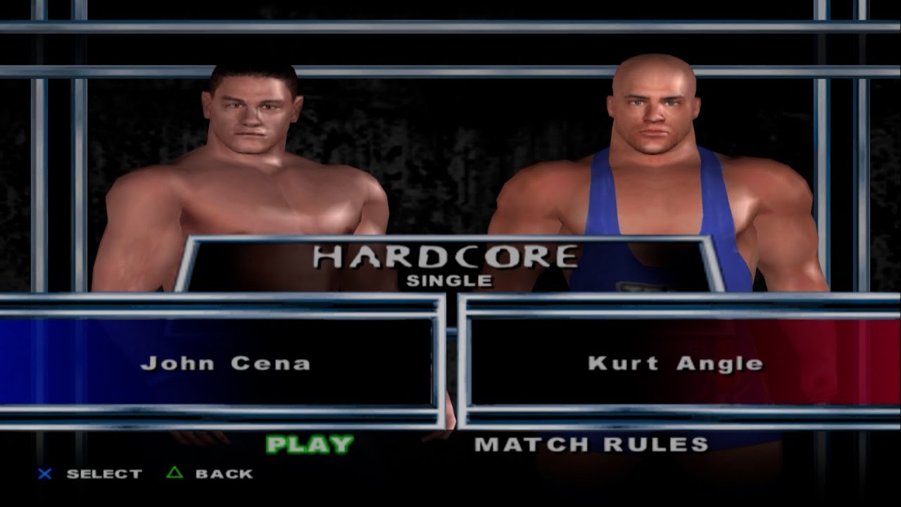 WWE SmackDown! Here Comes the Pain - John Cena VS Kurt Angle (HARDCORE)
