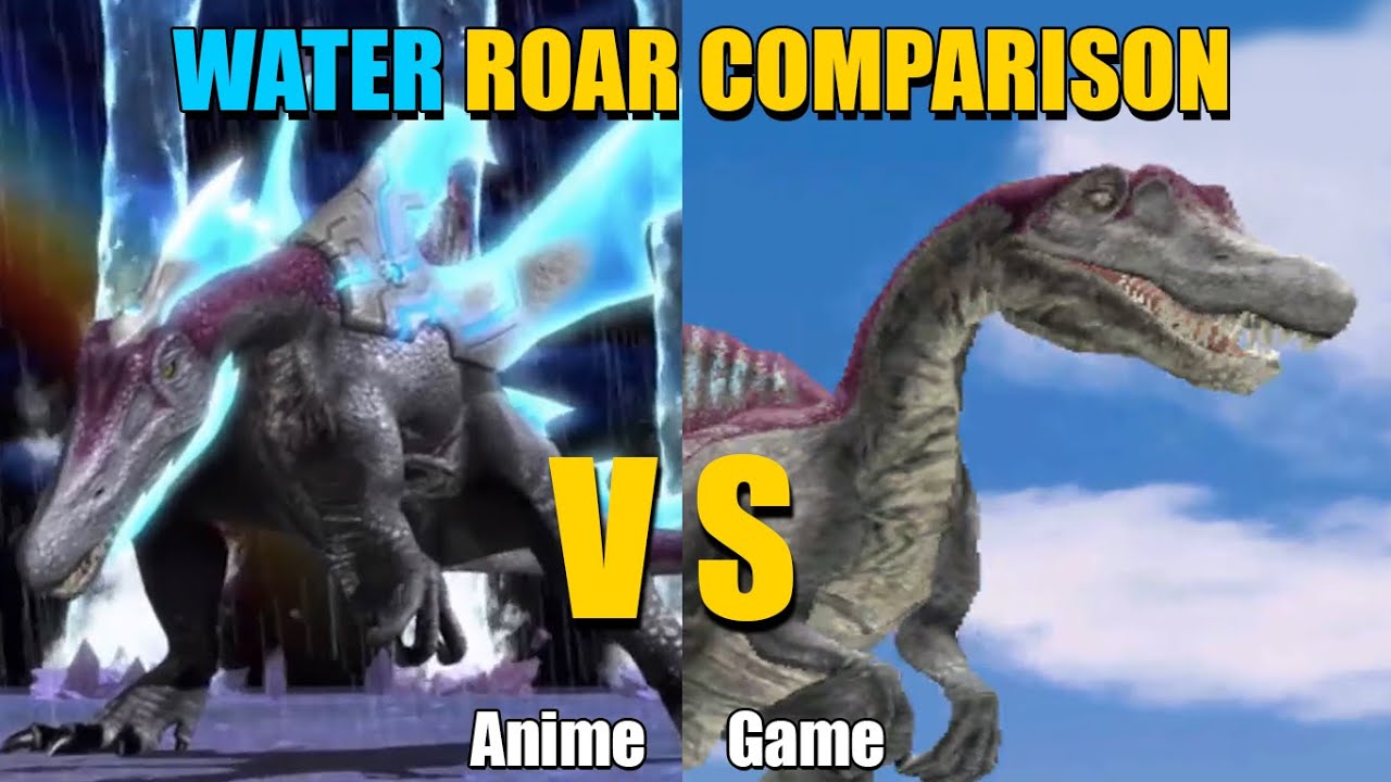 Dinosaur King Comparison (Game VS Anime) Water Roar 恐竜キング