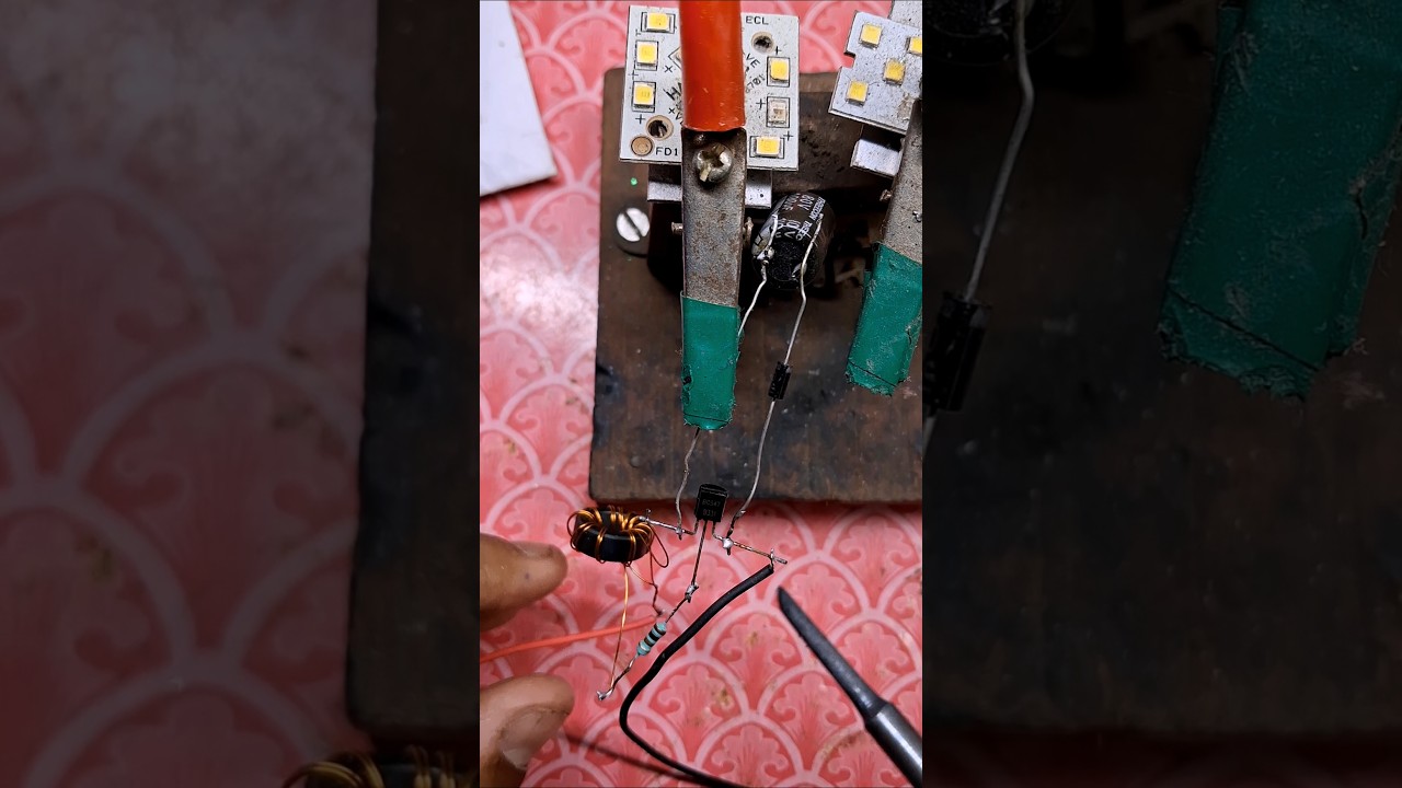 Making a Simple Voltage Booster Circuit Using BC547 Transistor | DC Step-Up Converter#bc547 #shorts