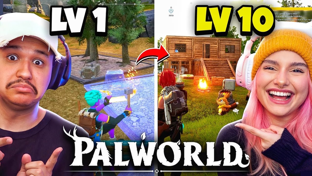 Tentamos EVOLUIR a nossa BASE do NÍVEL 1 ao NÍVEL 10 no PALWORDS!