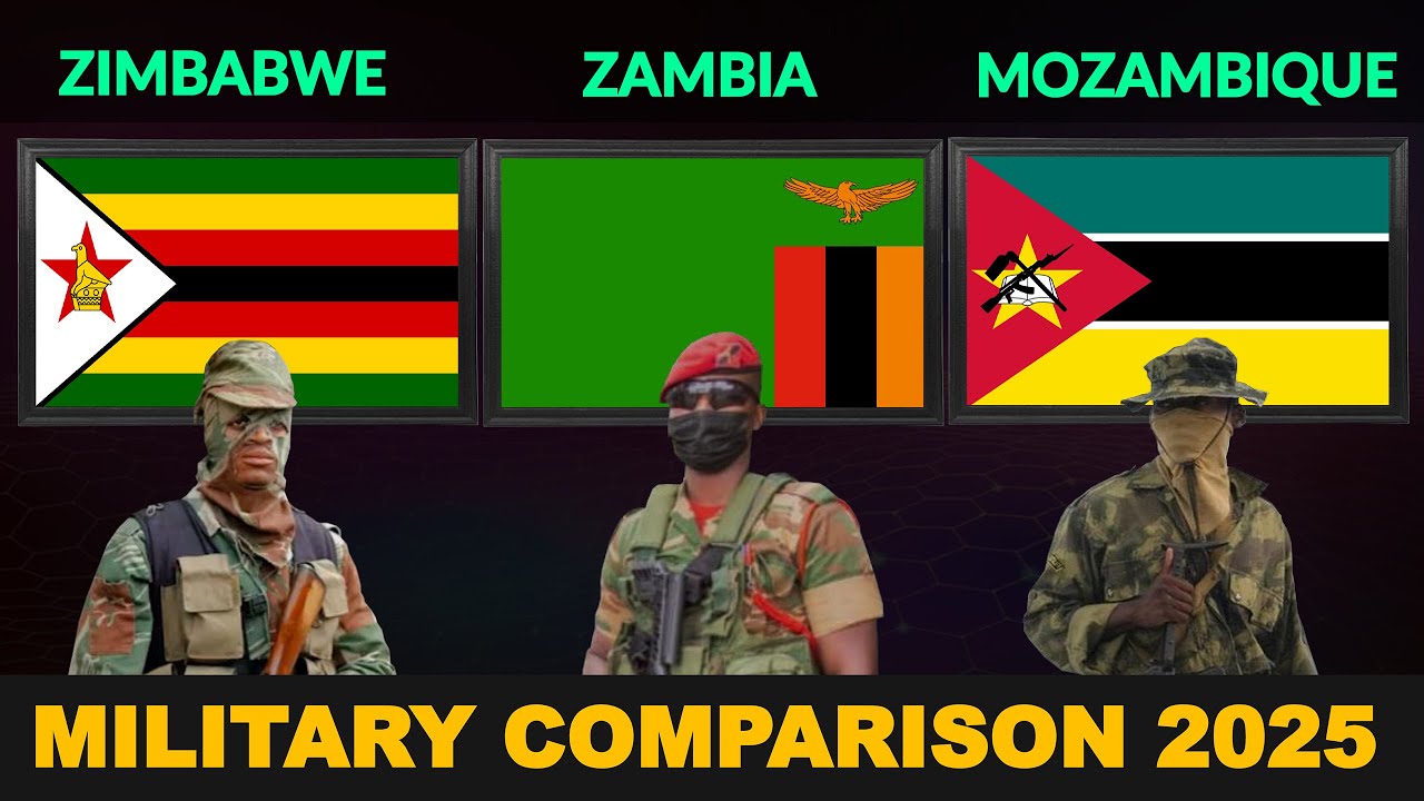 Zimbabwe vs Zambia vs Mozambique Military Power Comparison 2025