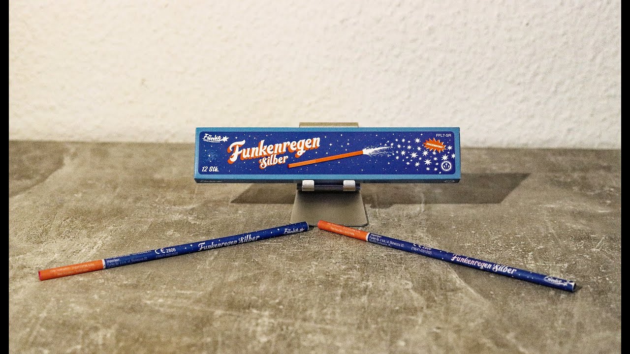 [4K] Funke Funkenregen Silber - F1 - Silvester 2025/2026 - Überragende Handfontänen :-)