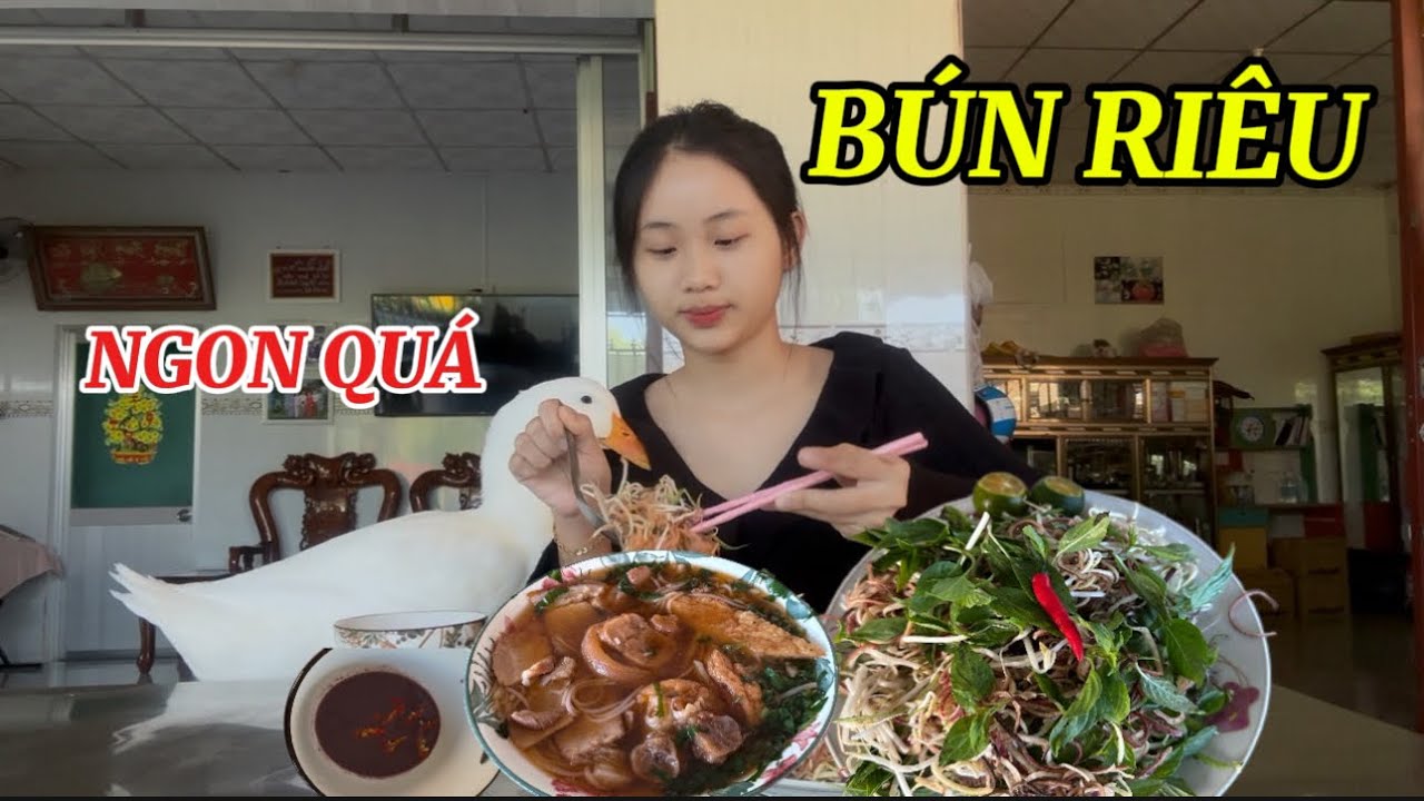 CÙNG MÌNH &“CỤC VÀNG”MUCBANG món| BÚN RIÊU GIÒ HEO | Siêu Ngon #duck #youtube #youtubeshorts #viral