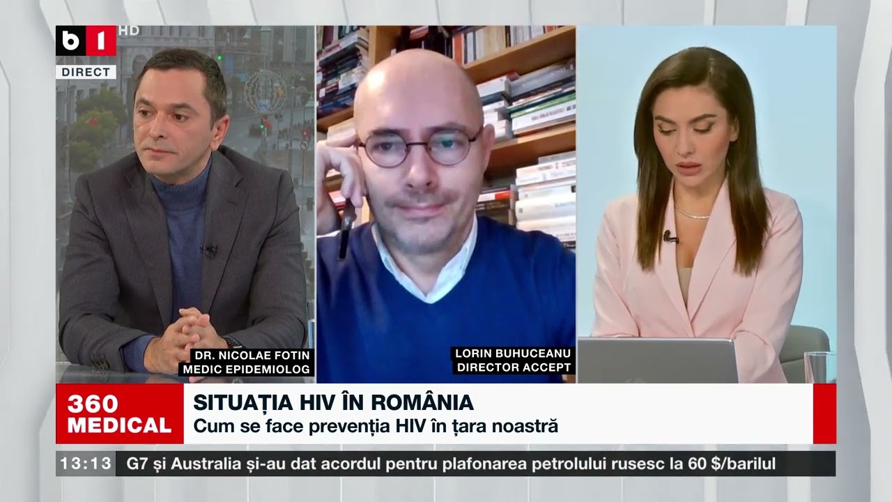 EMISIUNEA 360MEDICAL - B1TV -  Situația HIV in Romania 04.12.2022