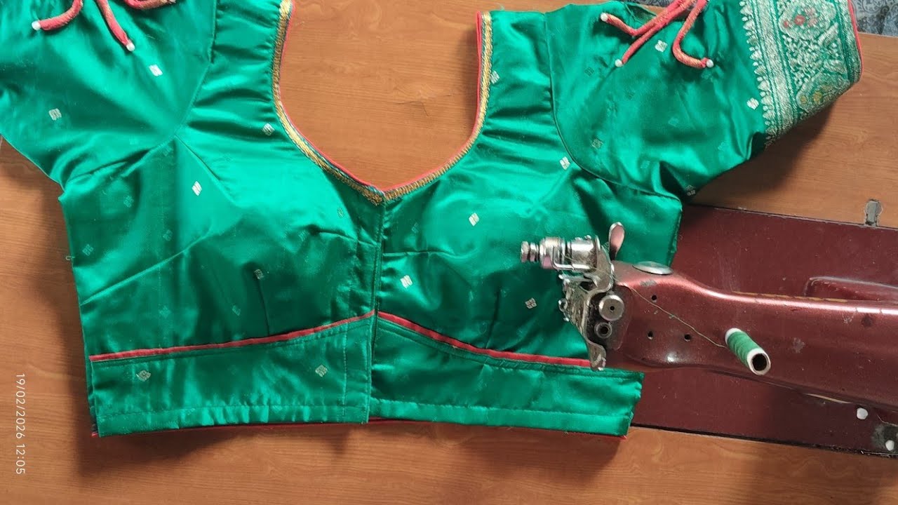 Belt blouse ke belt me piping lagane ka sahi tarika