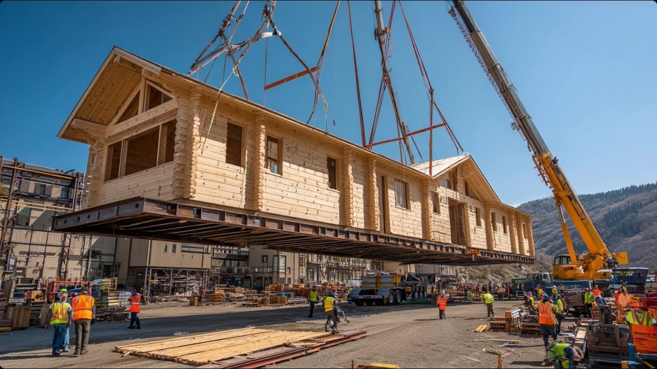 How Prefab Wooden Houses Are Built Fast: Incredible Woodworking and Manufacturing Technologies