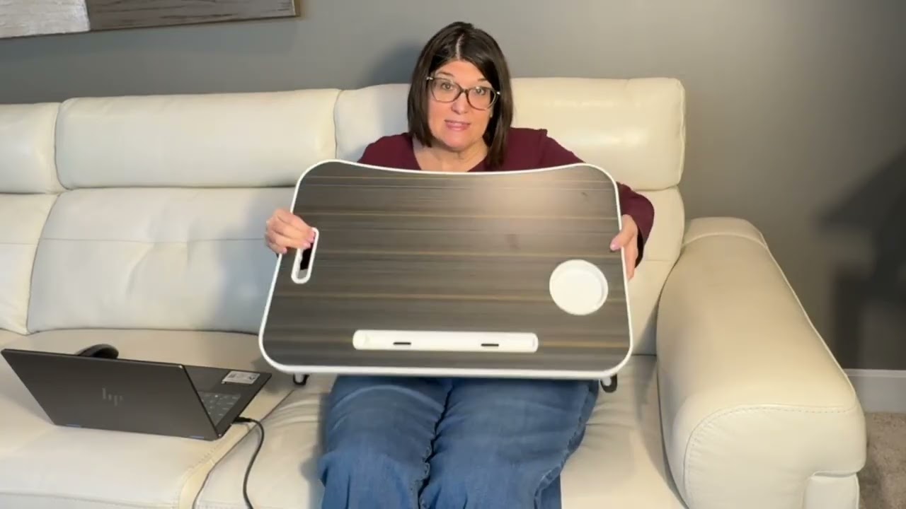 BUYIFY Folding Lap Desk Review | 23” Portable Laptop Bed Tray with Cup Holder