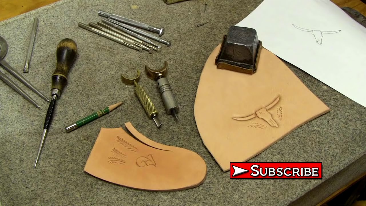 Leather Carving for Beginners Leathercraft Tutorial How to Draw and Transfer Pencil Design