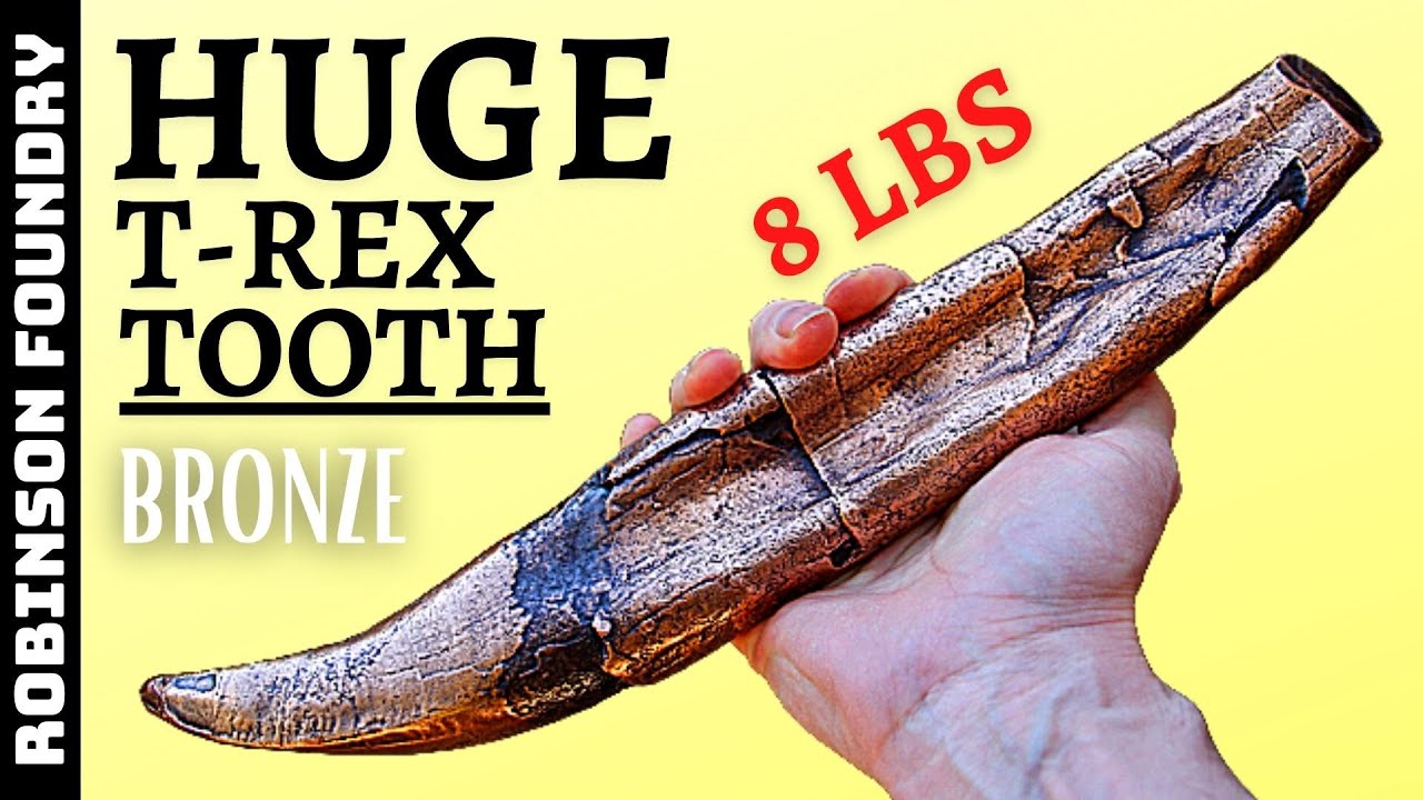 Making a SOLID BRONZE T-Rex Tooth │ Metal Casting