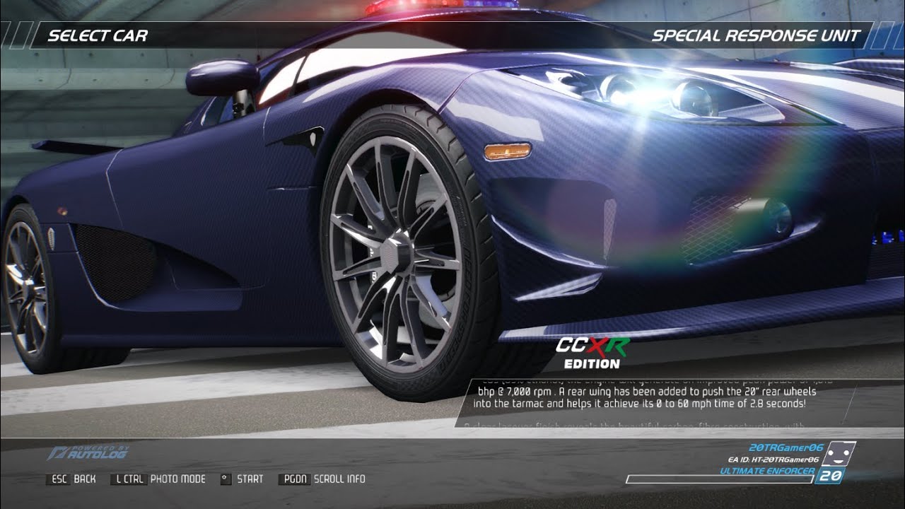 Need for Speed™ Hot Pursuit Remastered | Hard Target| Hot Pursuit | Koenigsegg CCXR (Cop)