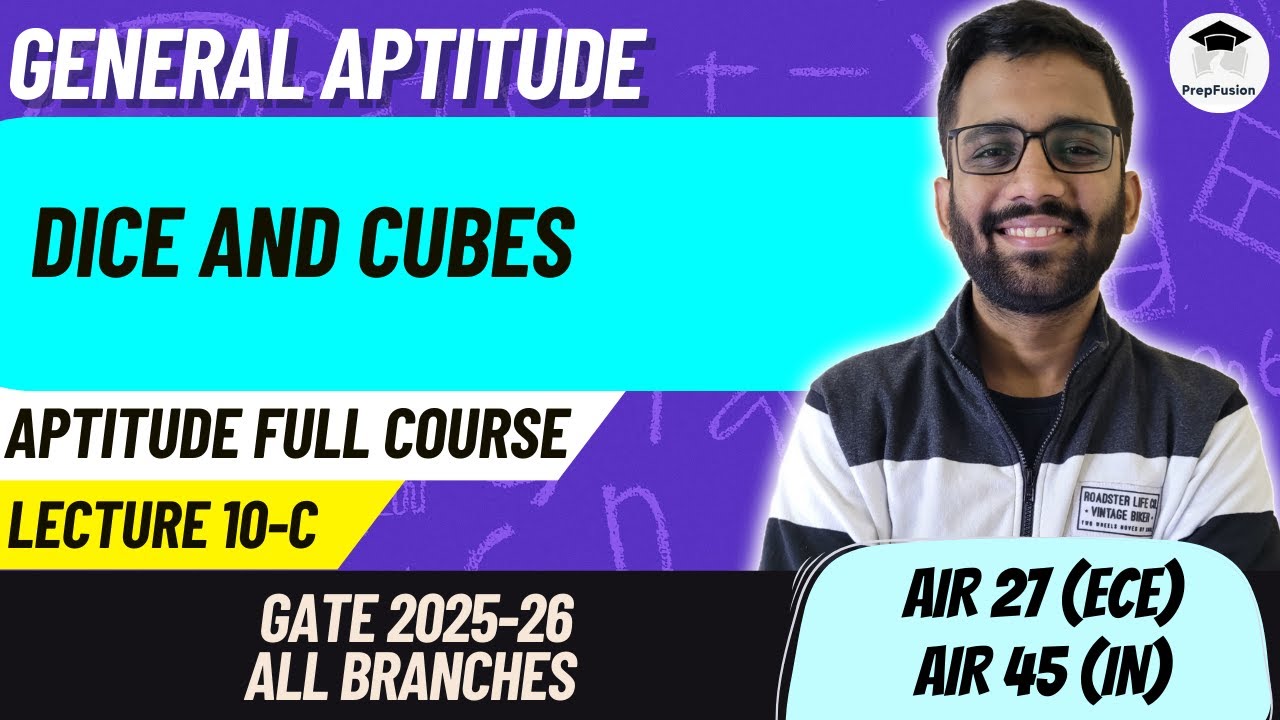 Dice & Cubes || Aptitude || GATE || PrepFusion