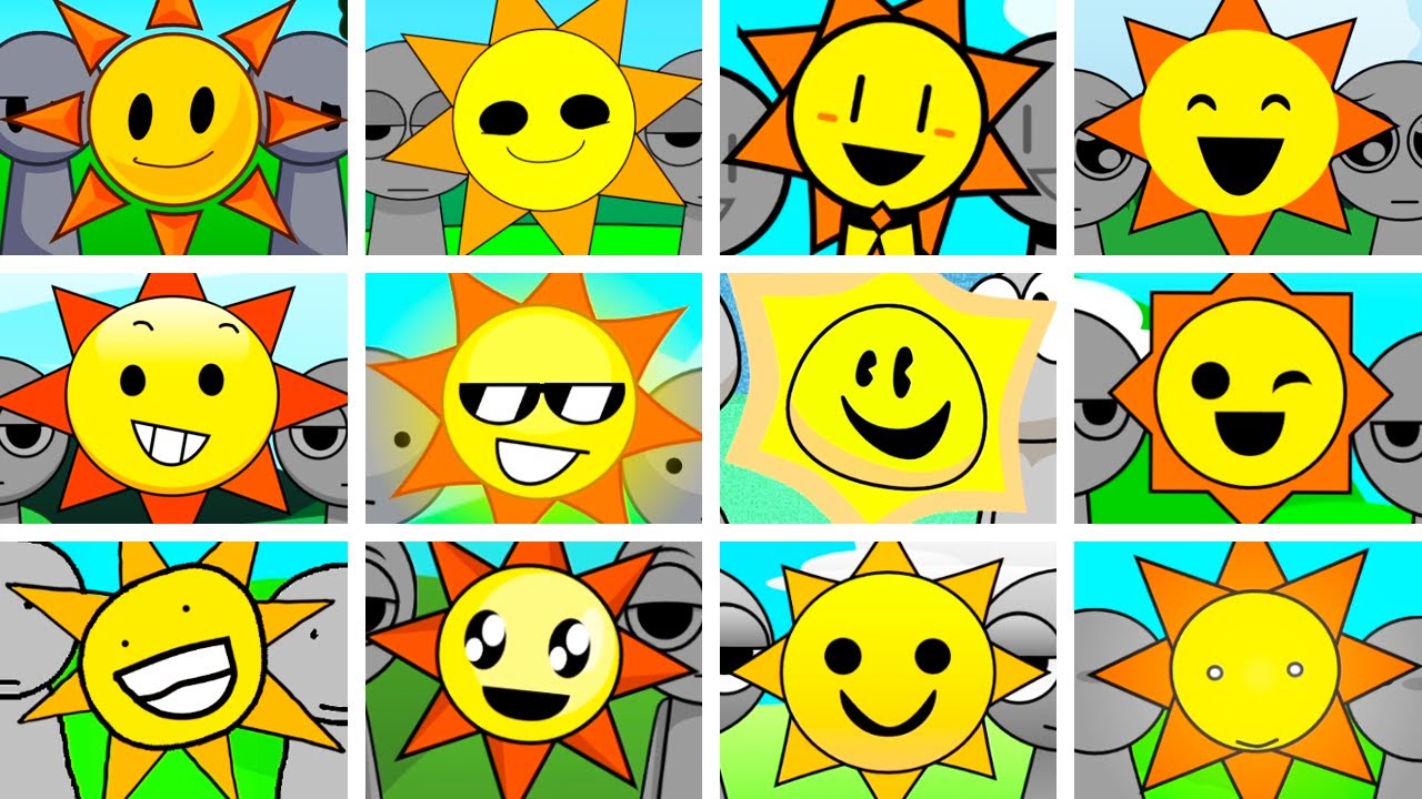 Incredibox Sprunki but ONLY Mr. Sun in ALL Different Mods