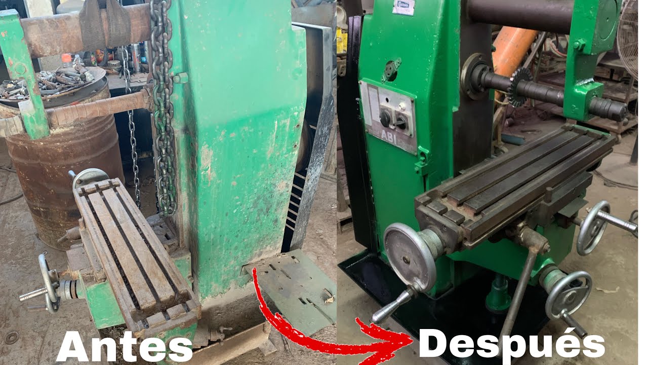 Restauración de Fresadora universal antigua prueba con ranurado de 3/8”